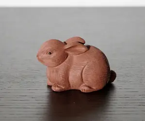 Чайная фигурка «Кролик» № 1, исинская глина