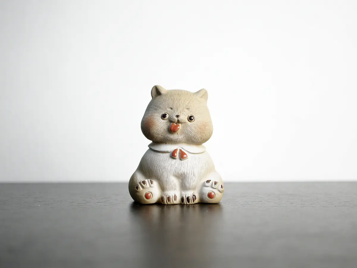 Чайная фигурка «Важный Котик в бабочке» № 2, исинская глина
